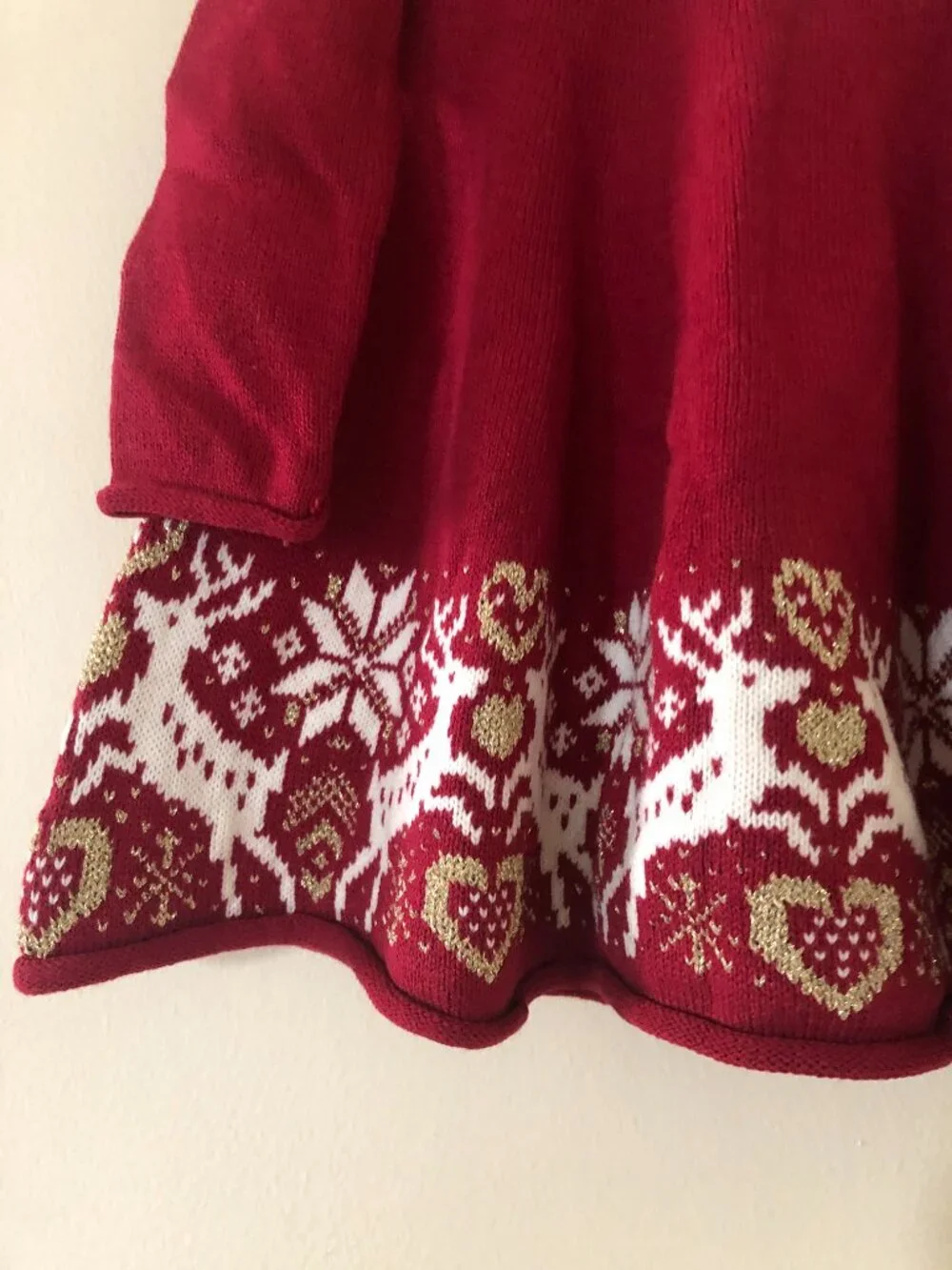 Hairlooms Long Sleeve Christmas Dress, Holiday Season knit Dress